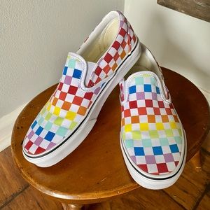 VANS Rainbow Checkerboard Shoe